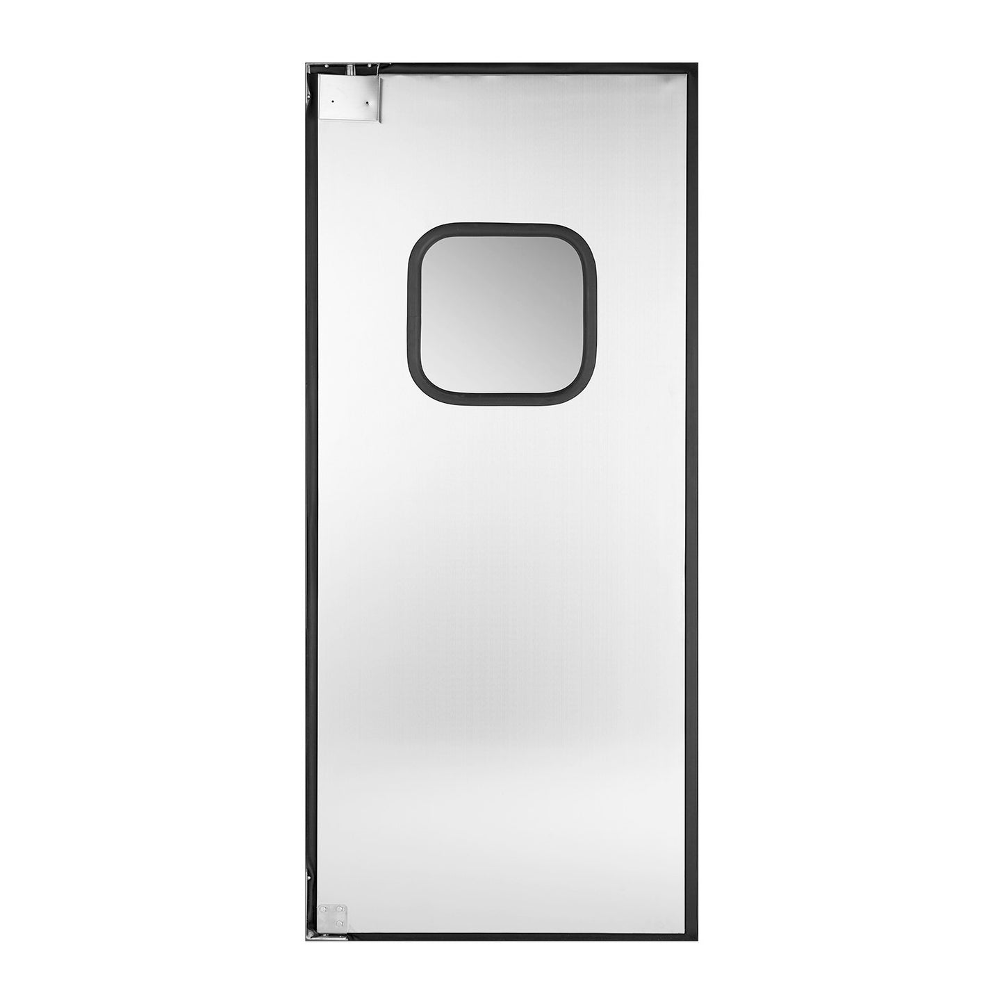 Traffic Swing Door, Single Panel Fits Door Opening 91.4 x 213.4 cm, Stainless Steel Commercial Swinging Doors with Hardware & Accessories, Ideal for Residential Use, Durable & Easy to Install