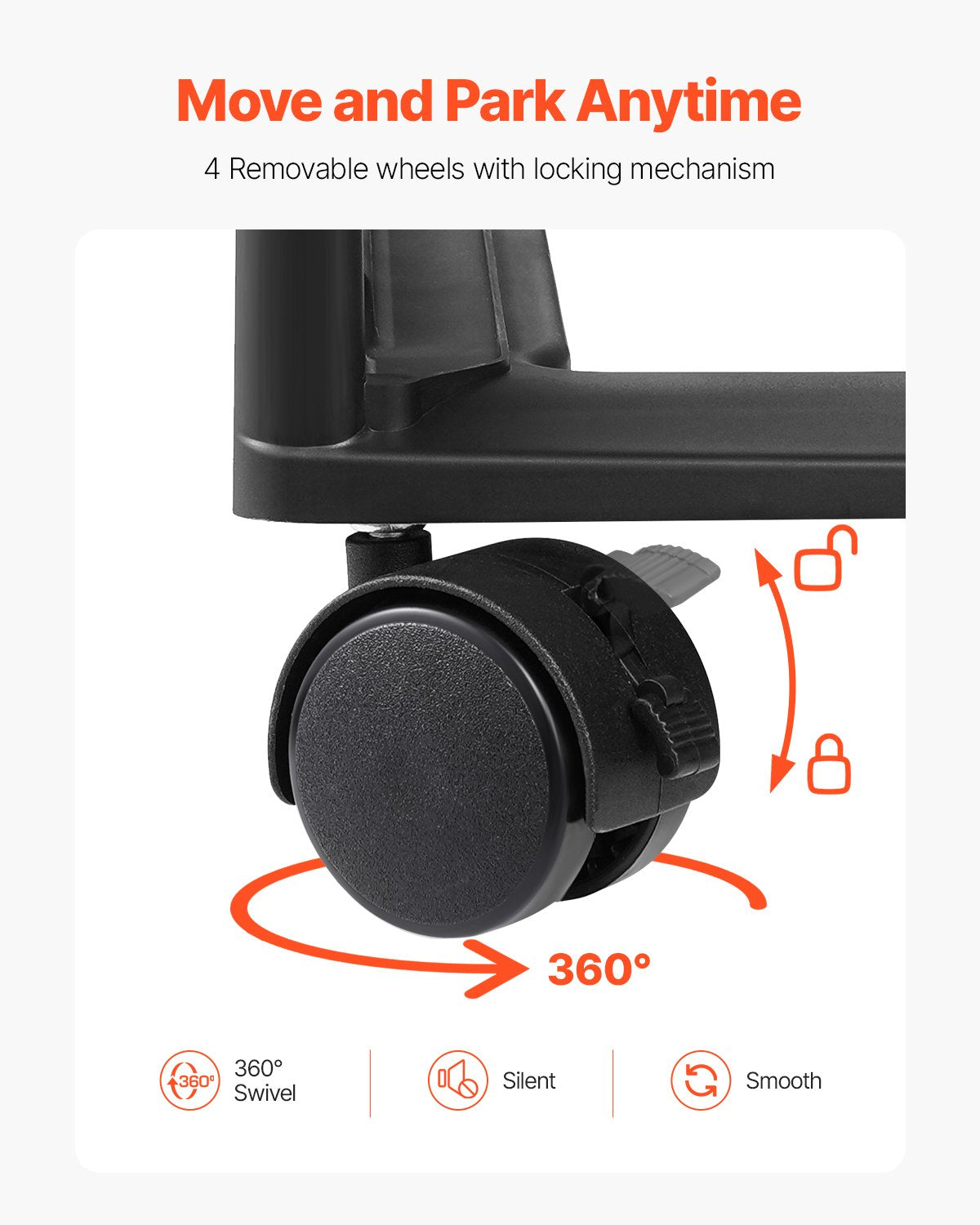 Rollbarer Aufbewahrungswagen für Scrapbooking-Materialien, 6-stöckig, mit großem Fassungsvermögen, Organizer-Aufsatz, schwarzem Gestell und 4 abnehmbaren Rollen, nur PP-Materialwagen, rollbarer Bastelwagen zur Aufbewahrung von Büro- und Bastelbedarf