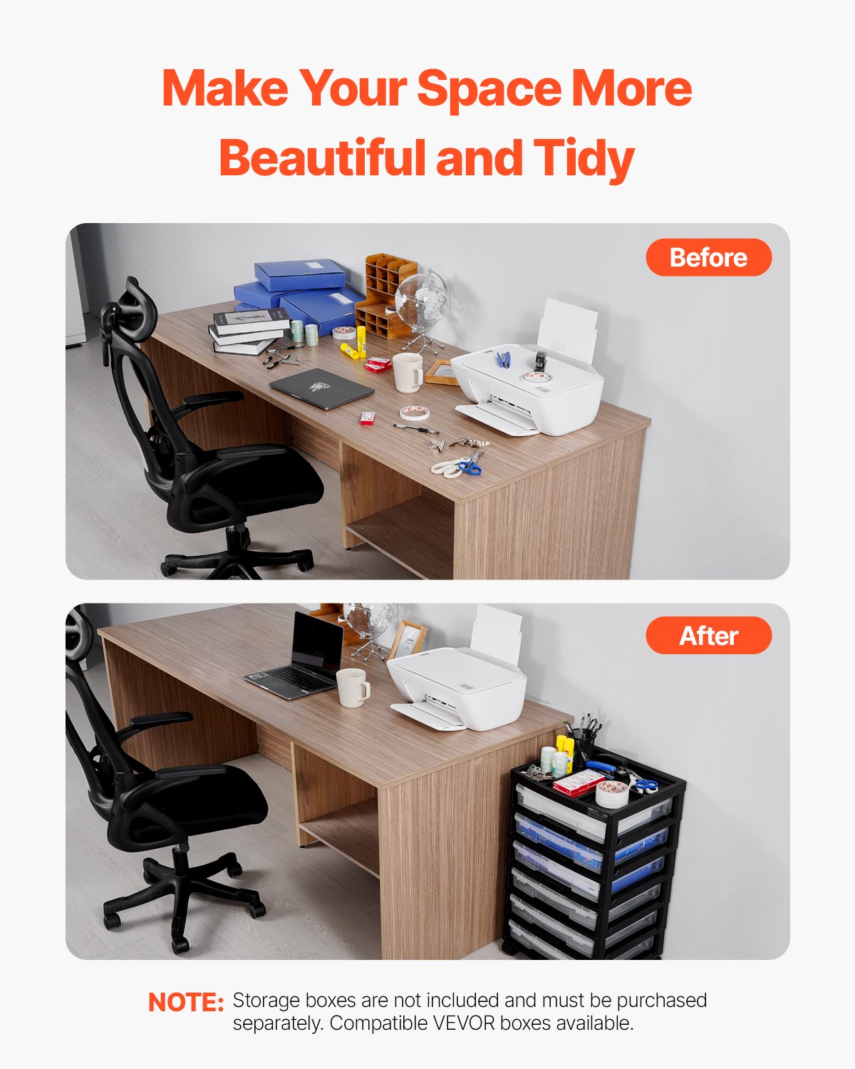 Rollbarer Aufbewahrungswagen für Scrapbooking-Materialien, 6-stöckig, mit großem Fassungsvermögen, Organizer-Aufsatz, schwarzem Gestell und 4 abnehmbaren Rollen, nur PP-Materialwagen, rollbarer Bastelwagen zur Aufbewahrung von Büro- und Bastelbedarf