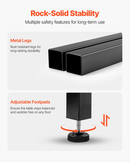 Stehtisch, stabiler Stehtisch mit Metallgestell, schmale, lange Küchentheke, Cocktail-Theke, leicht zu montieren, 140 x 38 x 99 cm, für Wohnzimmerpartys, rustikales Braun und Schwarz