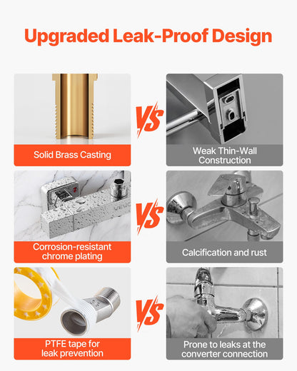 Thermostatic Shower Faucet Valve, 38℃ Secure Lock Thermostatic Shower Faucet Valve, Hot Cold Water Showering Faucets Temperature Control Valves for Bathroom, RV, Hotel, Two Holes & Chrome Silver