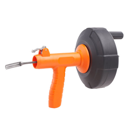 Abflussspirale 762 cm, Rohrreinigungsspirale mit automatischem Vorschub, Rohrreinigungsspirale mit Bohraufsatz, Rohrreinigungsspirale zur Beseitigung von Verstopfungen in Küche, Bad, Dusche und Waschbecken, inklusive Schutzschlauch und Handschuhen