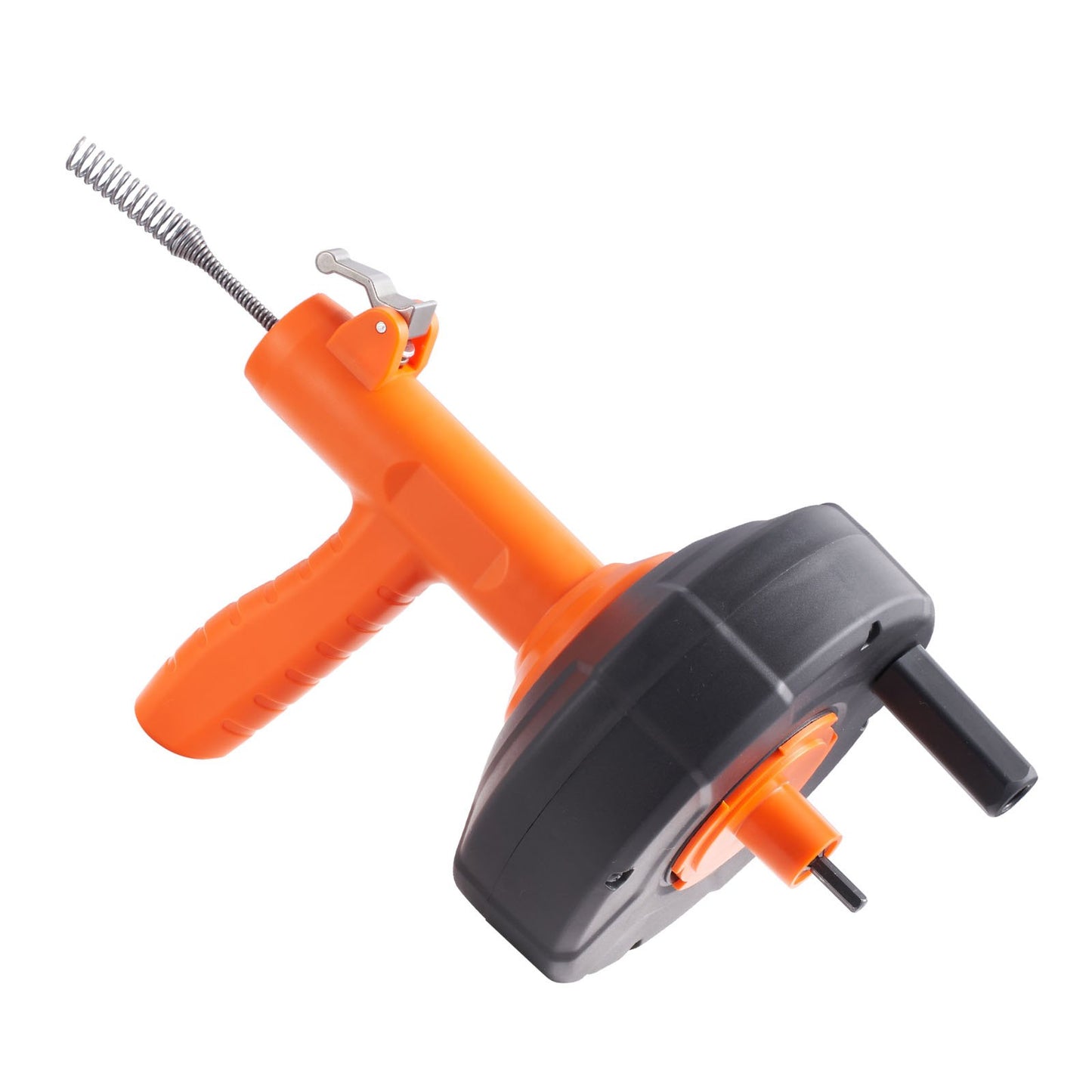 Abflussspirale 762 cm, Rohrreinigungsspirale mit automatischem Vorschub, Rohrreinigungsspirale mit Bohraufsatz, Rohrreinigungsspirale zur Beseitigung von Verstopfungen in Küche, Bad, Dusche und Waschbecken, inklusive Schutzschlauch und Handschuhen