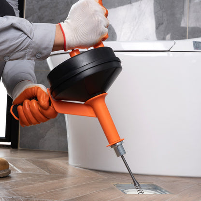 Abflussspirale 762 cm, Rohrreinigungsspirale mit Bohraufsatz, Rohrreinigungsspirale für Küche, Bad, Dusche und Waschbecken, inklusive Schutzschlauch und Handschuhen