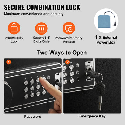 Gewehrschrank für 6-8 Gewehre, Gewehrschrank mit Schloss und digitalem Tastenfeld, hoher Gewehrschrank mit Schnellzugriff und herausnehmbarem Einlegeboden, Gewehrschrank für Gewehre und Schrotflinten für den Heimgebrauch