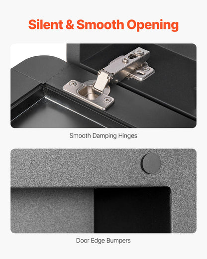 Medicine Cabinet, 16.5 x 27.5 inch, Medicine Cabinet for Bathroom with Mirror, Aluminum Frame Bathroom Wall Cabinet, 3-layer Adjustable Shelves, Recessed & Wall-mounted Installation