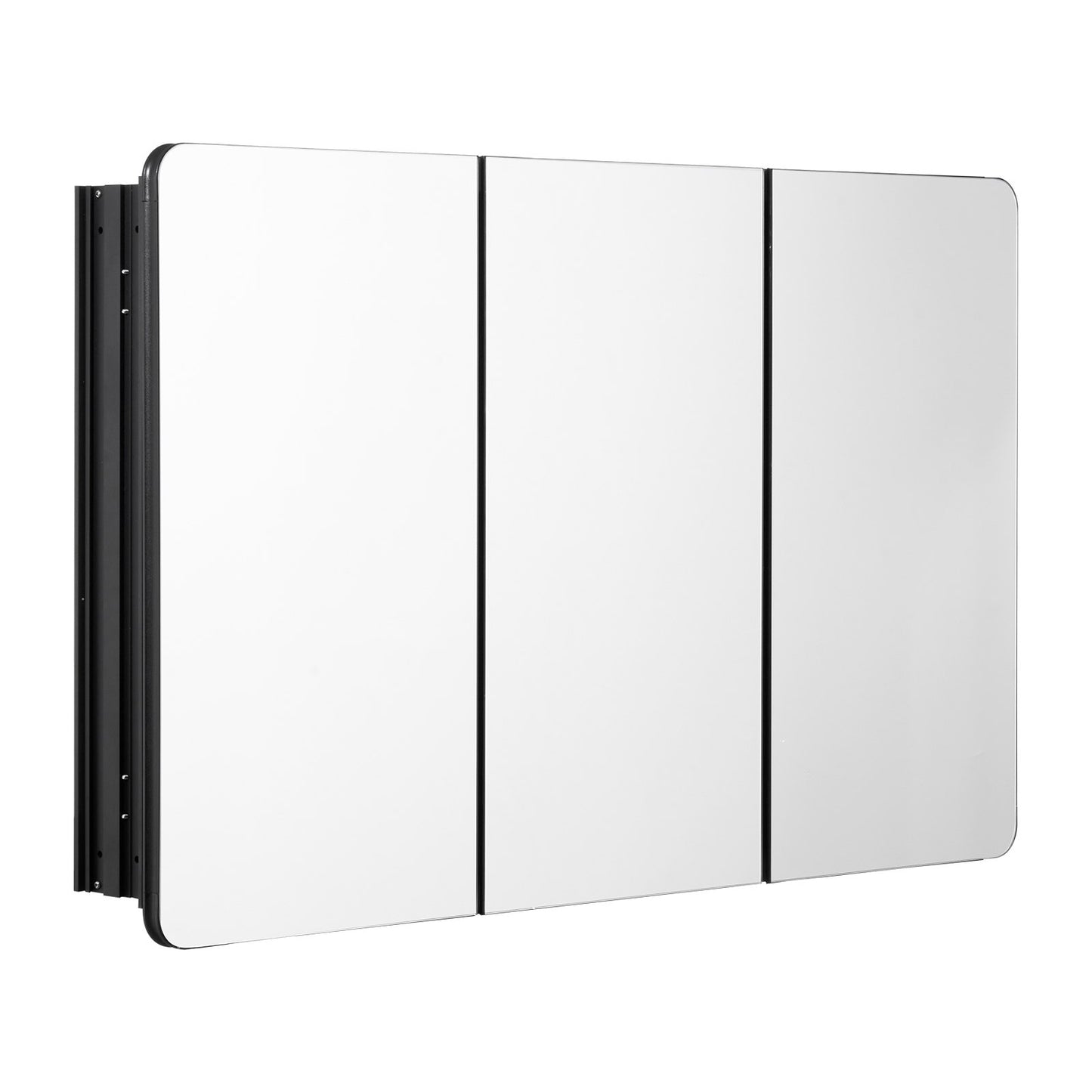 Medicine Cabinet, 25.5 x 40 inch, Medicine Cabinet for Bathroom with Mirror, Aluminum Frame Bathroom Wall Cabinet, 4-layer Adjustable Shelves, Recessed & Wall-mounted Installation