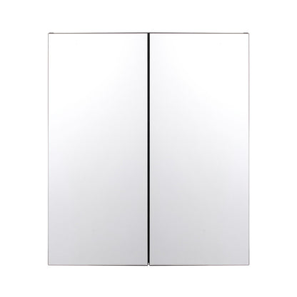 Medicine Cabinet, 26 x 30 inch, Medicine Cabinet for Bathroom with Mirror, Aluminum Frame Bathroom Wall Cabinet, 2-layer Adjustable Shelves, Recessed & Wall-mounted Installation