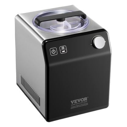 1,9-Liter-Automatische Eismaschine, elektrisch, Joghurt-Gelato-Herstellung, Schwarz