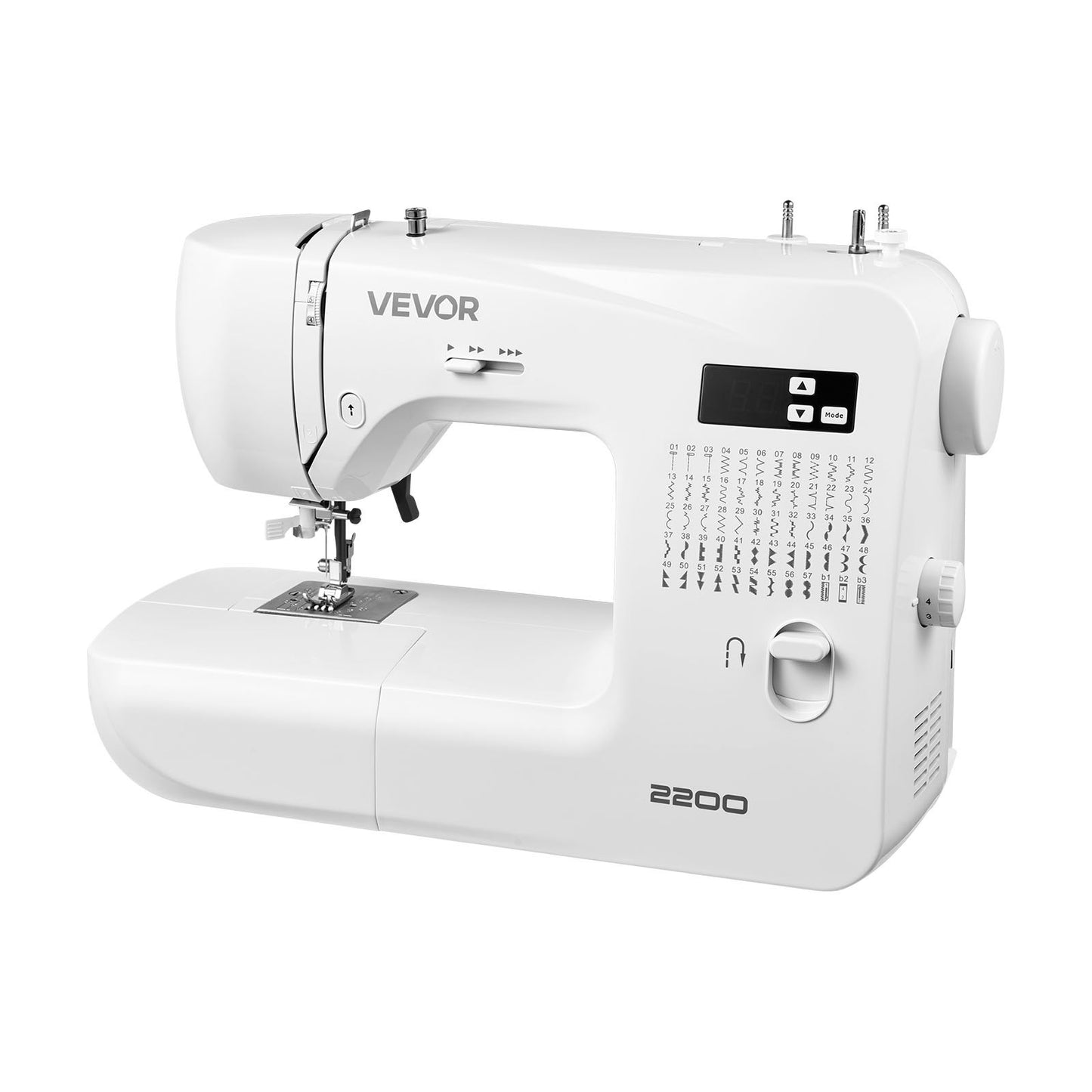Computerized Sewing Machine, 60 Stitch Applications, with LED Screen, Foot Pedal and LED Light, Heavy-Duty Metal Frame, Digital Sewing Machine with Powerful Motor for Crafts and Mending