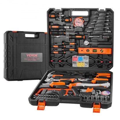 Tool Kit, 216 Piece General Household Hand Tool Set, Home Repairing Tool Kit with Portable Tool Storage Case, High-Quality Steel, for Home Maintenance, DIY Projects, and Automotive Repair