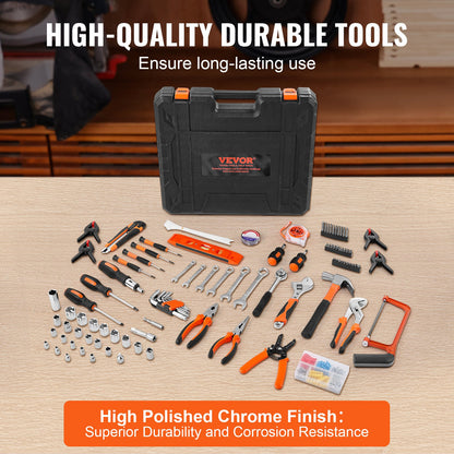 Tool Kit, 216 Piece General Household Hand Tool Set, Home Repairing Tool Kit with Portable Tool Storage Case, High-Quality Steel, for Home Maintenance, DIY Projects, and Automotive Repair