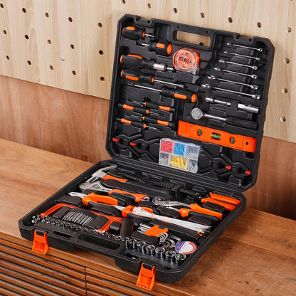Tool Kit, 216 Piece General Household Hand Tool Set, Home Repairing Tool Kit with Portable Tool Storage Case, High-Quality Steel, for Home Maintenance, DIY Projects, and Automotive Repair