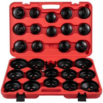 Oil Filter Socket Set, 30 Pcs Oil Filter Wrench Set, Sturdy Steel Oil Filter Socket, 3/8\" Oil Filter Socket, Low Profile Oil Filter Socket Set For Easy Access, Oil Filter Wrench Cap Set