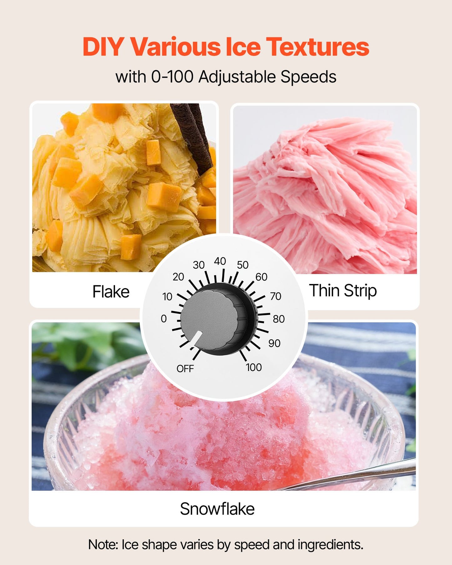 Schneeflocken-Eismaschine, 40 kg/24 h, Eismaschine mit Edelstahlklinge, elektrische Schneekegelmaschine mit 1,8-Liter-Tank, 90 Sekunden Schnellvorkühlung, für Zuhause und kleine Feiern