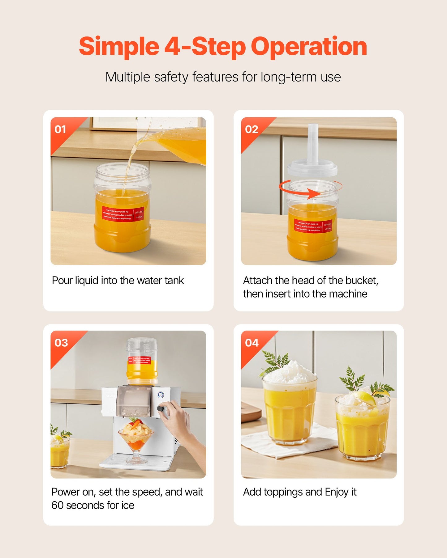 Schneeflocken-Eismaschine, 40 kg/24 h, Eismaschine mit Edelstahlklinge, elektrische Schneekegelmaschine mit 1,8-Liter-Tank, 90 Sekunden Schnellvorkühlung, für Zuhause und kleine Feiern