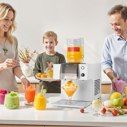 Schneeflocken-Eismaschine, 40 kg/24 h, Eismaschine mit Edelstahlklinge, elektrische Schneekegelmaschine mit 1,8-Liter-Tank, 90 Sekunden Schnellvorkühlung, für Zuhause und kleine Feiern