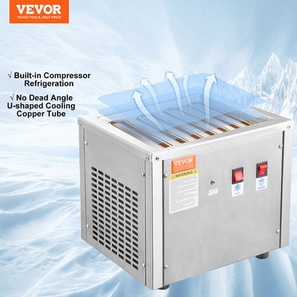 Eisrollenmaschine, 28 x 24 cm große Pfanne zum Rühren von Eiscreme, Eisrollenmaschine aus Edelstahl mit Kompressor und 2 Schabern, zur Herstellung von Eiscreme, Frozen Yogurt und Eisrollen