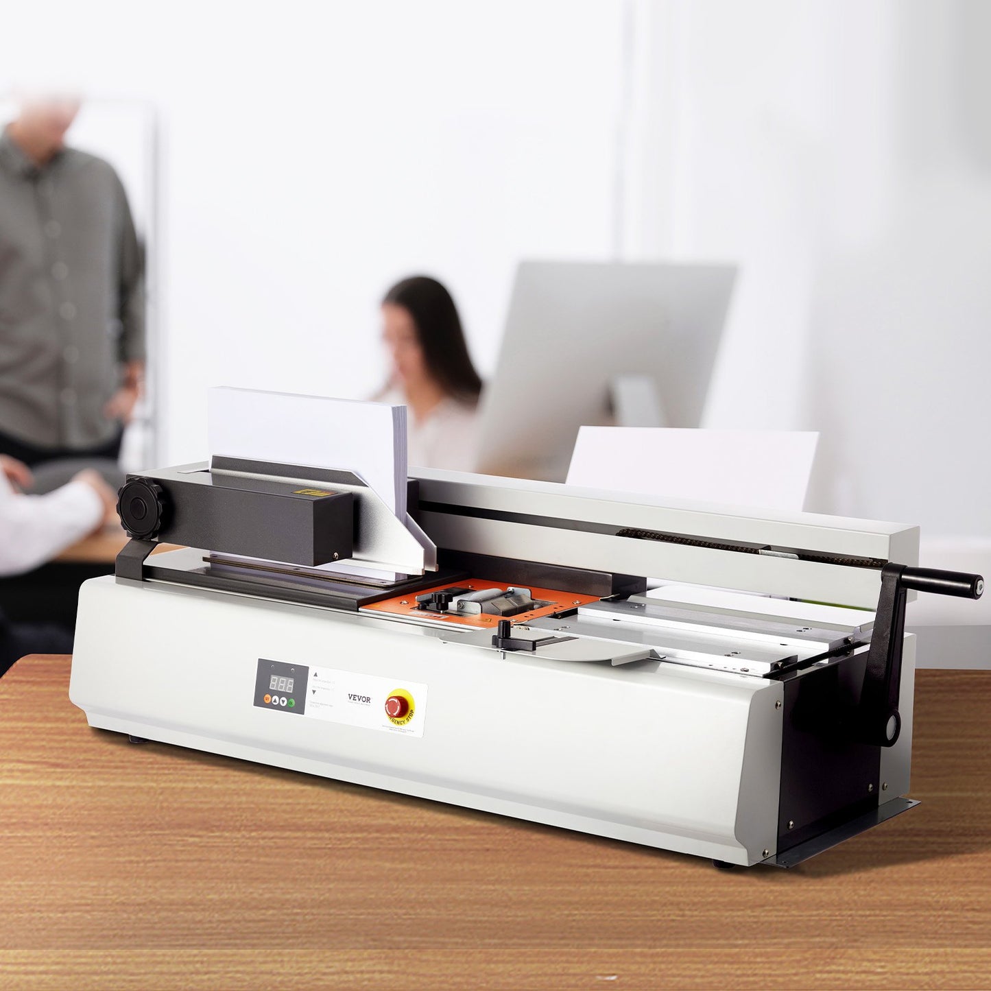 Thermobindegerät, Kapazität 400 Blatt, Heißklebebindegerät, Thermobuchbinder, Bindestärke 40 mm, A3 (kurze Kante)/A4/A5-Dokumente