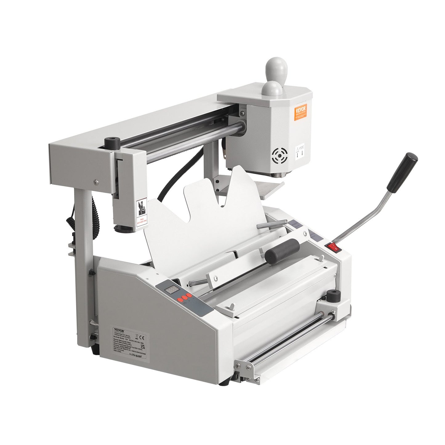 Thermobindemaschine, Kapazität 400 Blatt, Heißklebebindemaschine, Thermobuchbinder, 50 mm Bindestärke, A3 (kurze Kante)/A4/A5-Dokumente mit Fräser