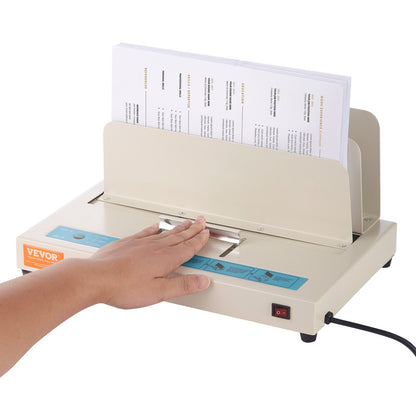 Thermal Binding Machine, 500 Sheets Capacity Book Binding Machine, Thermal Book Binder 50mm Binding Thickness A3(Short Edge)/A4/A5 Document, with Infrared Optical Detection