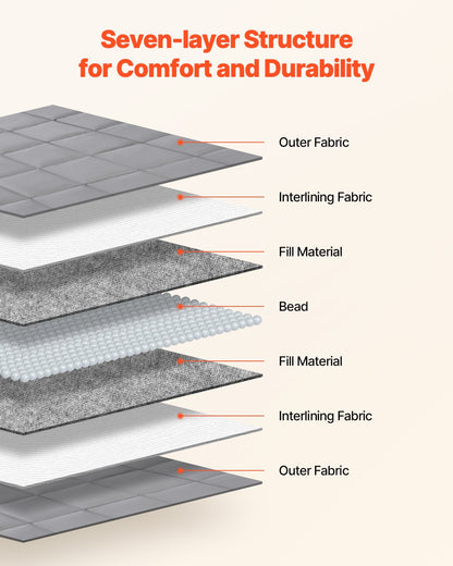 Weighted Blanket, 25 lbs, 88 x 104 in King Size, Cooling Breathable Heavy Blanket with Glass Beads, All-Season Use, Suitable for 250-310 lbs Adults, Anxiety Stress Relief, Improve Sleep, Grey