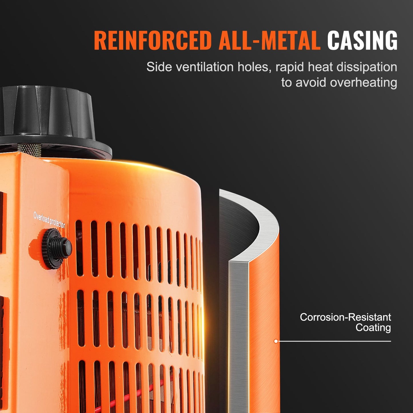 1000 VA Auto-Spannungsregler, 3,3 A, 230 V Eingang, 0–300 V Ausgang, mit LCD-Anzeige, 4 zusätzlichen Sicherungen und Thermoschalter für Haushalt, Industrie und Büro, CE-zertifiziert