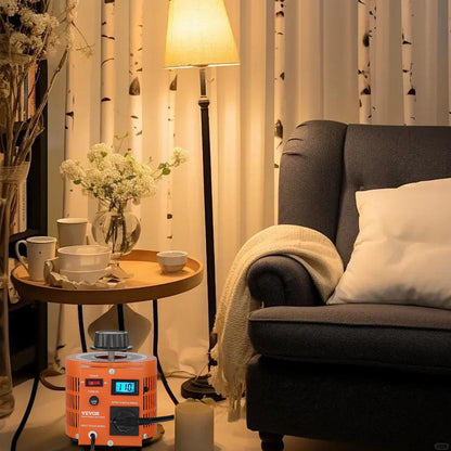 1000 VA Auto-Spannungsregler, 3,3 A, 230 V Eingang, 0–300 V Ausgang, mit LCD-Anzeige, 4 zusätzlichen Sicherungen und Thermoschalter für Haushalt, Industrie und Büro, CE-zertifiziert