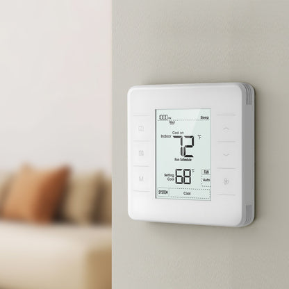 7-Day Programmable Thermostat, Home Thermostats for Heat Pump,Air Conditioner,Underfloor Heating, LED Screen with Backlight & 1Cool+1Heat,Energy-Efficient,Wide Temp Range,White