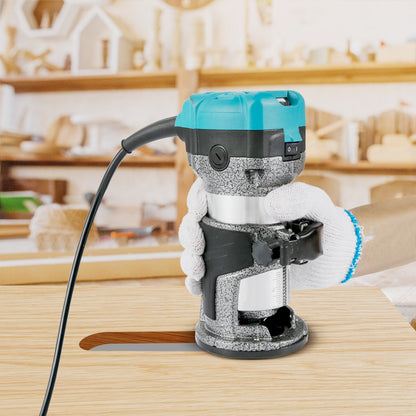 Router Tool, 710W Wood Router, Router for Woodworking with Three Router Collets, Wood Router Tool with Fixed Base, Woodworking Router with Aluminum Shell and 13000 - 33000 r/min Rotating Speed