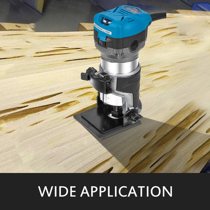 800W Max Torque Variable Speed 30,000RPM Compact Router with Collets 6.4 mm & 9.5 mm 1 x Plunge Base & 1 x Tilt Base 220V