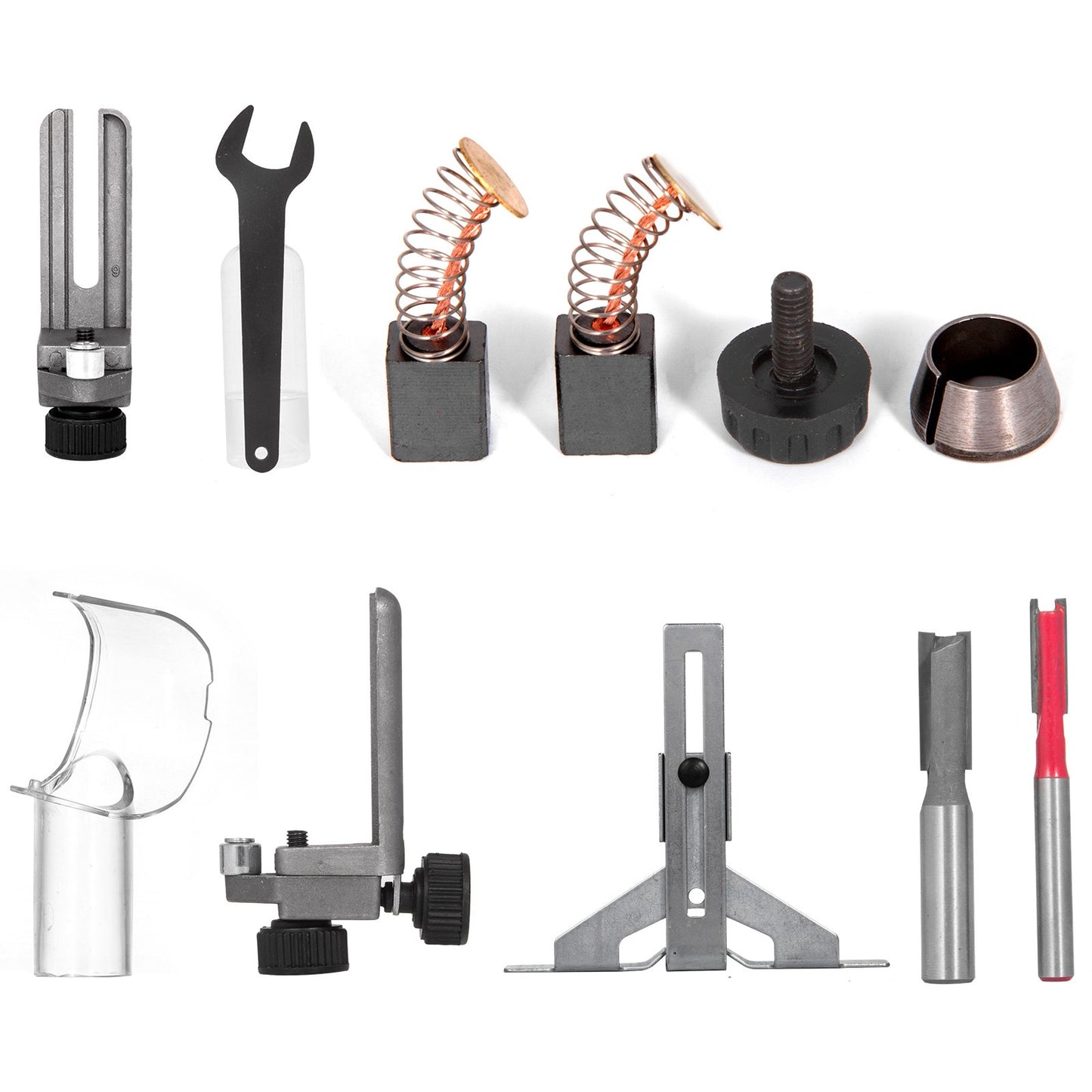 800W Max Torque Variable Speed 30,000RPM Compact Router with Collets 6.4 mm & 9.5 mm 1 x Plunge Base & 1 x Tilt Base 220V