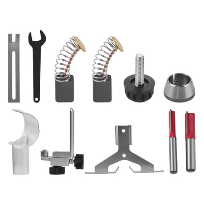 Wood Trimmer Wood Router Tool Kit Electric Hand Trimmer Wood Laminator Router Tool 710W Max Torque 30,000RPM Variable Speed Compact Router Kit with 4 Bases