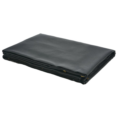 Dump Truck Mesh Tarp, 5 x 14 ft, PVC Coated Black Heavy Duty Cover with 5.5" 18oz Double Pocket, Brass Grommets, Reinforced Double Needle Stitch Webbing Fits Manual or Electric Dump Truck System