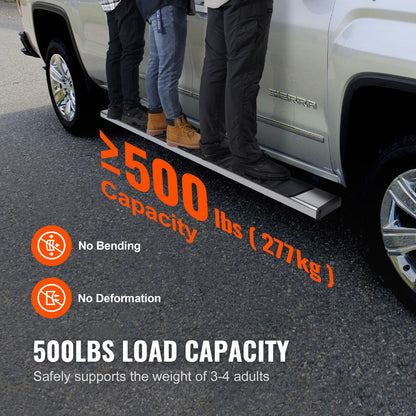 Running Boards, 6" Step Bars Compatible with 2015-2023 Ford F150-Crew Cab/2017-2023 Ford F-250 F-350 Super Duty Crew Cab, 201 Stainless Steel Side Steps Nerf Bars, 500LBS Capacity, 2 Piece