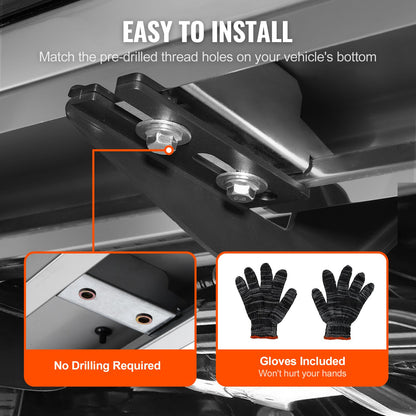 Running Boards, 6" Step Bars Compatible with 2015-2023 Ford F150-Crew Cab/2017-2023 Ford F-250 F-350 Super Duty Crew Cab, 201 Stainless Steel Side Steps Nerf Bars, 500LBS Capacity, 2 Piece