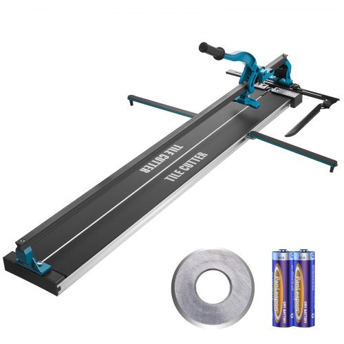 Manual Tile Cutter, 1200mm, Porcelain Ceramic Tile Cutter with Tungsten Carbide Cutting Wheel, Infrared Positioning, Anti-Skid Feet, Durable Rails for professional installers or beginners
