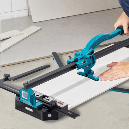 Manual Tile Cutter, 1200mm, Porcelain Ceramic Tile Cutter with Tungsten Carbide Cutting Wheel, Infrared Positioning, Anti-Skid Feet, Durable Rails for professional installers or beginners