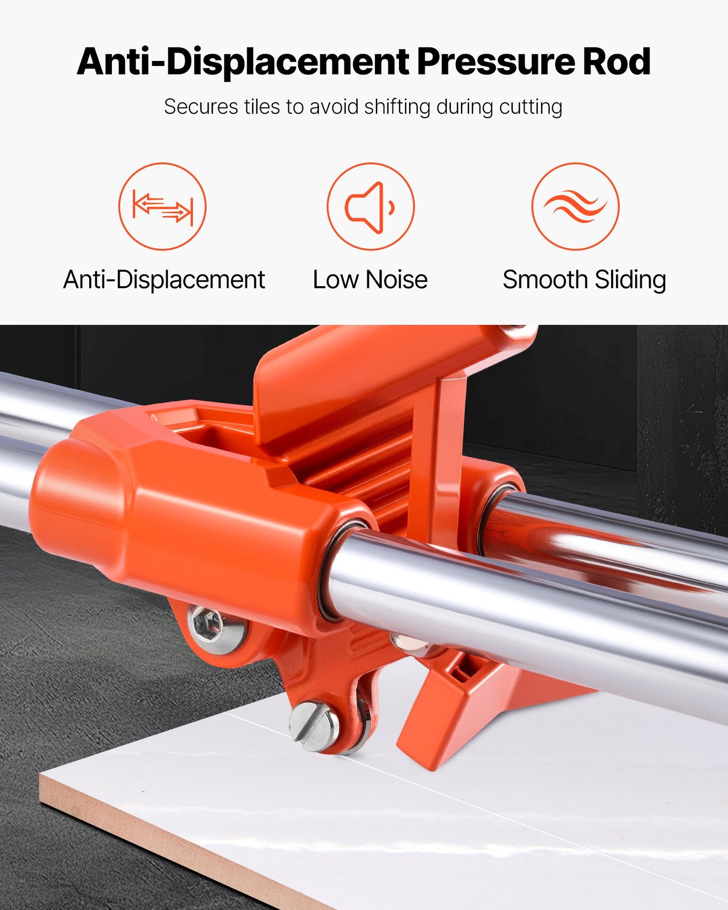 430mm Manual Tile Cutter for Wall & Polished Tiles,Double Rails for Precise Cutting, Tungsten Carbide Wheel,Non-Slip Handle,Anti-Displacement Pressure Rod,Precise Cuts for Pros & Beginners