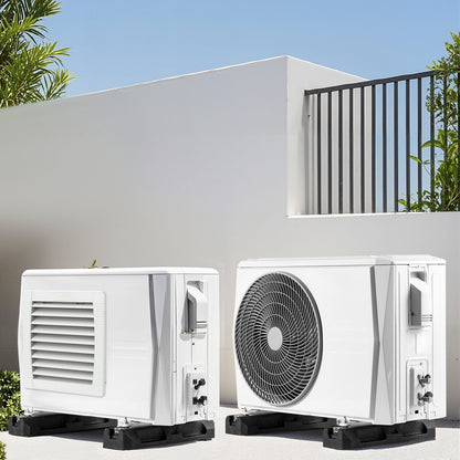 Floor Mounting Base Kit for Mini Split Air Conditioning Systems, Floor Mounting Ground Base Pad for 9000-36000BTU AC Heat Pump System, Heavy-Duty Rubber Anti-Vibration Pads, Max Load 1000kg