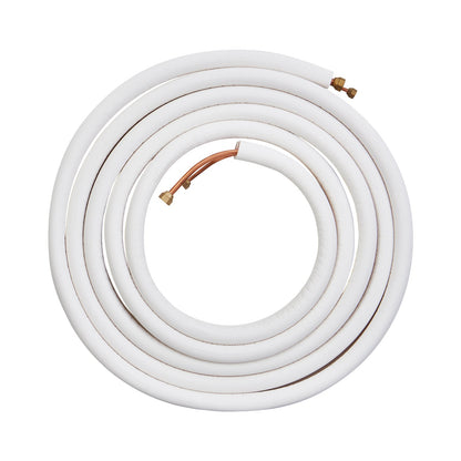 7620 mm Mini-Split-Leitungsset, 6,4 &amp; 9,5 Zoll Außendurchmesser Kupferrohre und dreilagige Isolierung, für Klimaanlagen oder Heizungspumpen und HLK-Anlagen mit umfangreichem Zubehör (27 Fuß Anschlusskabel)