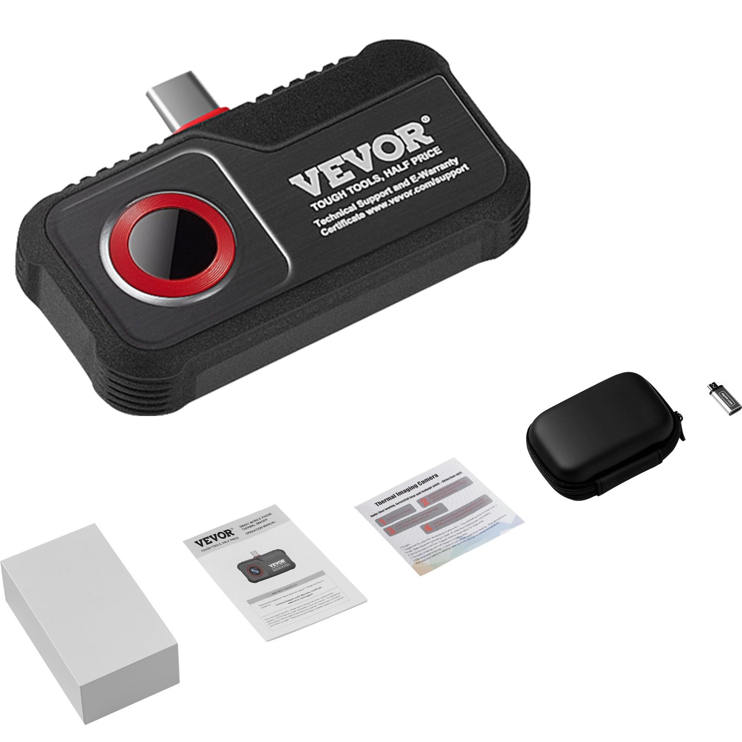 Thermal Imaging Camera for Android, 256 x 192 IR Resolution Infrared Thermal Imager with Visual Camera, 25Hz Refresh Rate Thermal Camera for Smartphone/Tablet, -4-1022°F Temperature Range, IP54