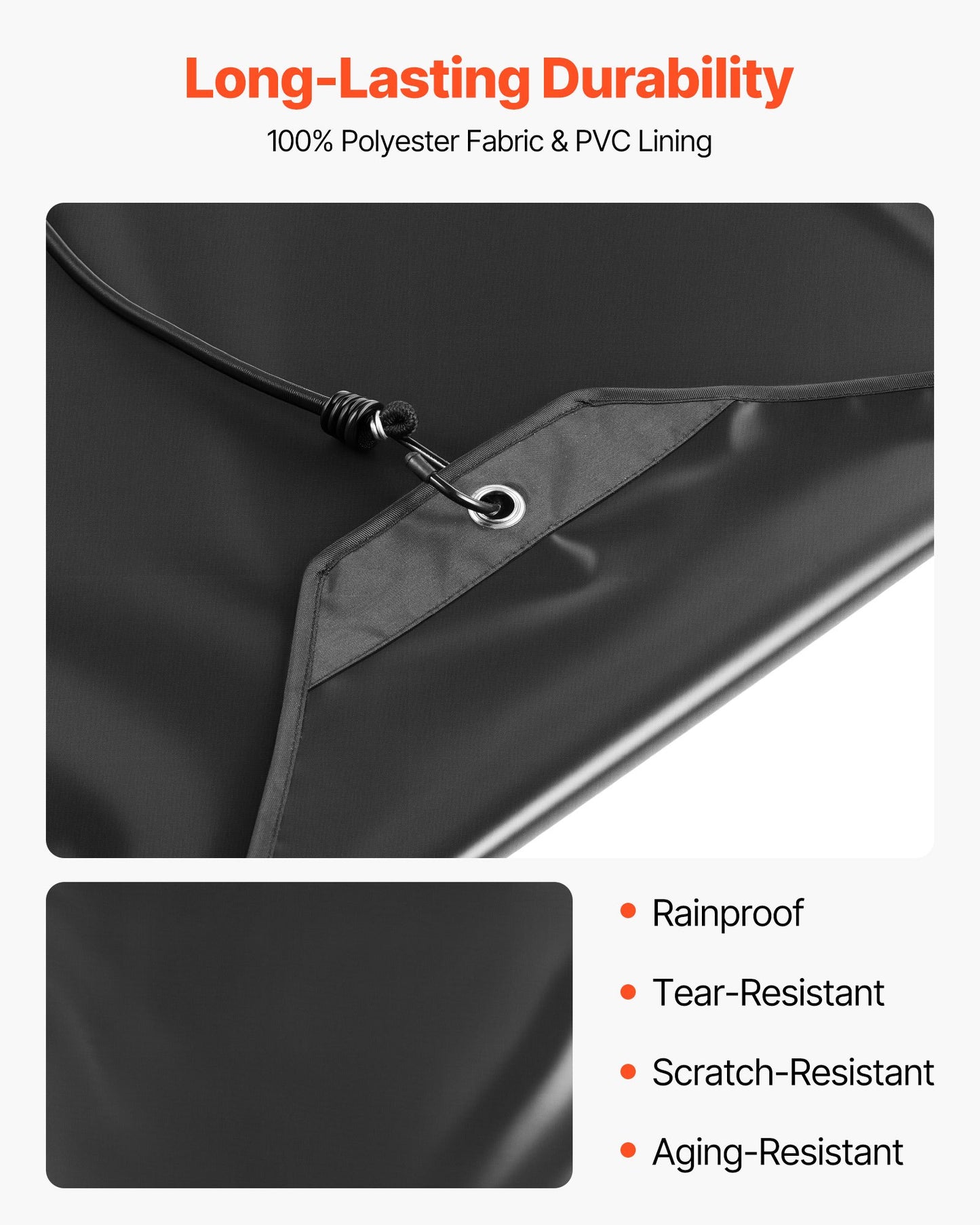 Air Conditioner Cover for Outside Units, 710 x 710 mm Central AC Cover for Air Conditioning Unit, Top Universal Mesh Defender Rainproof Easy Install for Outdoor Outside All Seasons, Black