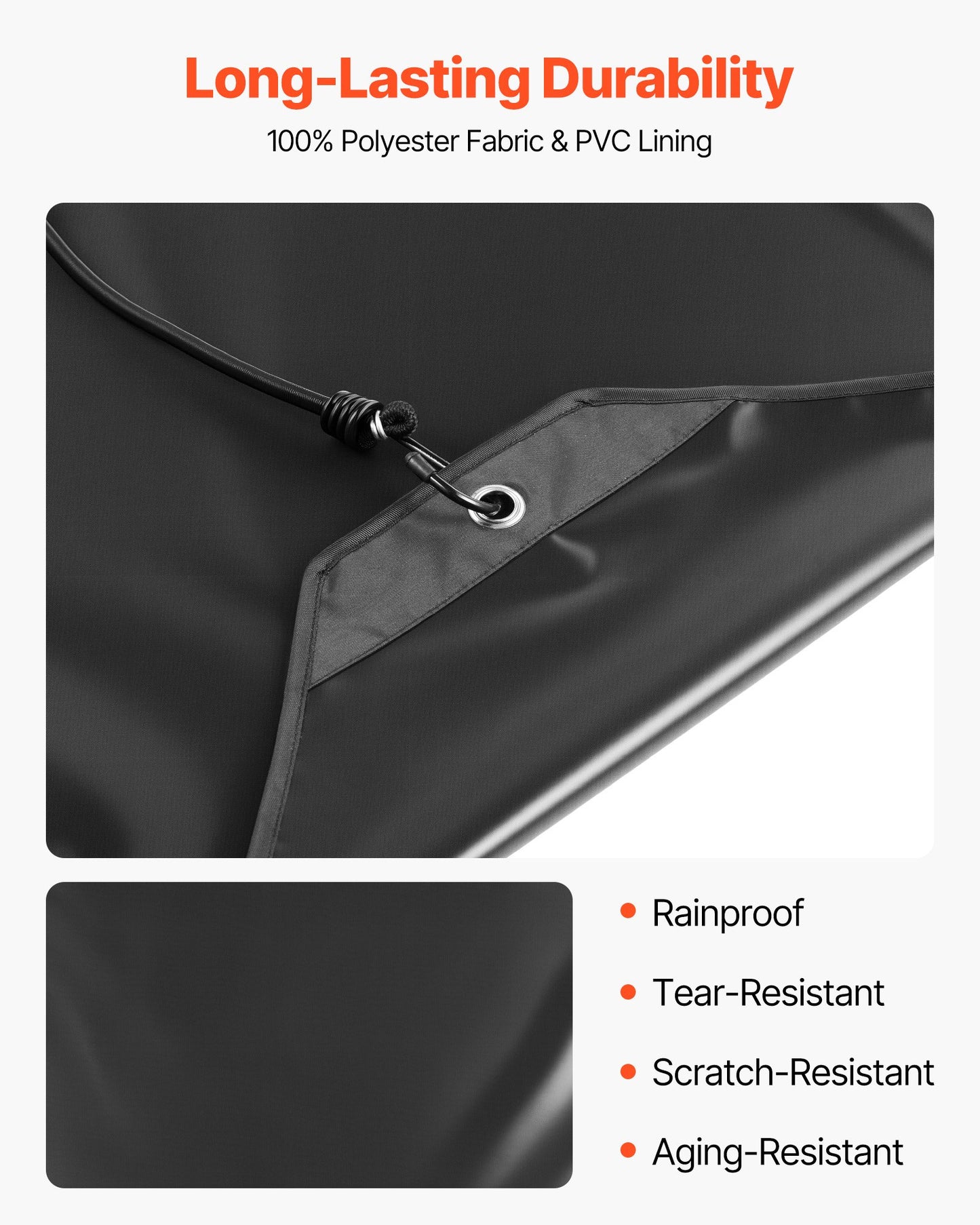 Air Conditioner Cover for Outside Units, 810 x 810 mm Central AC Cover for Air Conditioning Unit, Top Universal Mesh Defender Rainproof Easy Install for Outdoor Outside All Seasons, Black