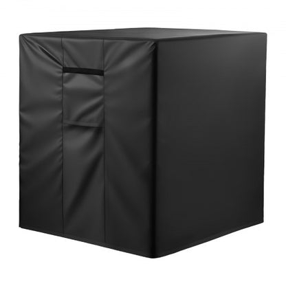 Air Conditioner Cover, 960 x 960 x 1010 mm Ac Cover for Air Conditioning Unit, Three-Layer, Waterproof Polyester Fabric, Mesh Ventilation, Universal Defender for Outdoor Outside Ac Unit, Black