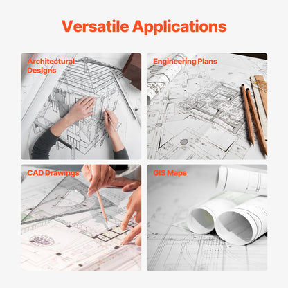 Wide Format Paper, 61 cm x 152.4 m Plotter Paper, 2 Rolls CAD Bond Rolls with 7.62 cm Core, 75 g/m² Bond Paper Rolls, Idea for CAD Drawings, Engineering Plans, GIS Maps & Architectural Designs