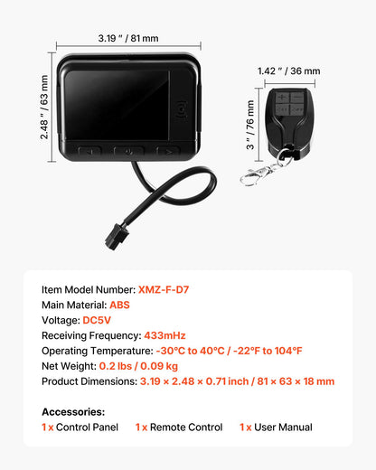 Diesel-Luftheizungsregler, universeller DC5V-Diesel-Luftheizungsregler mit Thermostatschalter, Standheizungsregler mit LCD-Anzeige und Fernbedienung, passend für 2-kW-, 5-kW- und 8-kW-Dieselheizungen
