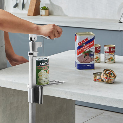 Commercial Can Opener, Heavy-Duty Manual Tabletop Cans Opener for Cans Up to 300 mm Height, Height-Adjustable Professional Can Openers with Stainless Steel Blade, for Restaurant & Food Store