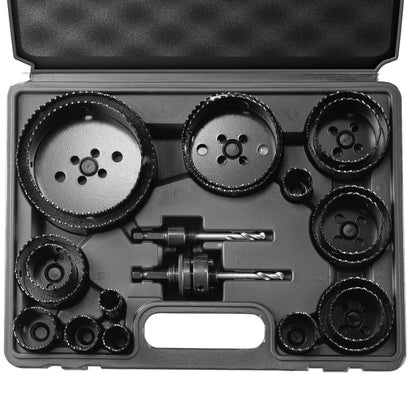 Hole Saw Kit, 18 PCS Saw Blades, 6 Drill Bits, 1 Hex Wrench, Bi Metal M42 Hole Saw Set with Carrying Case, General Purpose Size from 1.9cm to 11.4cm, Ideal for Wood Board, Iron and Plastic Plate