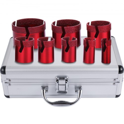 Diamantbohrer-Set (20–68 mm) mit Kernbohrer für Fliesen, Keramik, Marmor und Porzellan